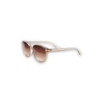 Jalvar Bej Retro Oval Kemik Çerçeve Gold Detaylı Unisex UV400 Vintage Retro Güneş Gözlüğü