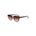 Jalvar Kahverengi Retro Oval Kemik Çerçeve Gold Detaylı Unisex UV400 Vintage Retro Güneş Gözlüğü