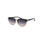 Jalvar Sarı Desenli Retro Oval Kemik Çerçeve Gold Detaylı Unisex UV400 Vintage Retro Güneş Gözlüğü