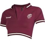 Jamal Crop Kısa Kollu Tişört - XL - Bordo