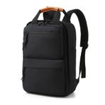 JAMBHALA Laptop Sırt Çantası Su Geçirmez Kolej Okul Bilgisayar Çantası, Kadınlar ve Erkekler için Günlük Seyahat Sırt Çantası, Siyah, Large, Minimalist Stil