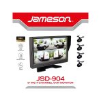 Jameson Jsd-904-9''-Ips 1024X600px-Ahd Kamera-4 Kanal-4 Kameralı Kayıtlı Monitor Seti