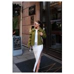 JaMolls kaşe yün görünümlü bol kesim fermuar kapama cep detay trend bomber pinterest muadil ceket mont