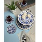 Jamuor Mess Fulya Porselen Katlı Kurabiyelik Ve 6 Lı Çay Tabağı 12 Cm Renkli