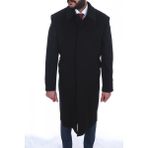 Jan Carlucci Kaşmir Uzun Palto - Siyah - 58