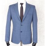 Jan Carlucci Yazlık Iki Düğme-Yarım Astar- Slimfit Drop 6 Ceket-Mavi - 50 - 6 Drop