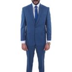 Jan Carlucci Yünlü Slimfit Drop 4 Takım - 48 - 4 Drop - Parlament Mavi
