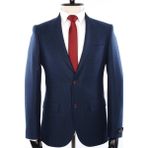 Jan Carlucci Yünsa 160'S Yünlü Slimfit Drop 6 Ceket-Lacivert - 46