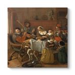 Jan Steen - Mutlu Aile Tablosu 90 x 90