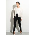 Janbely Deri Blazer Ceket - 0-Krem - XS