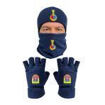 Jandarma Asayiş Lacivert Yün Bere Polar Boyunluk Kesik Eldiven 3 Lü Set