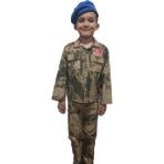 Jandarma Askeri Kamuflaj Mavi Bere)Li Çocuk Takımı(Kostüm) - 1 – 2 Yaş - Haki - Bej