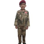 Jandarma Kamuflaj Bordo Bere+Palaska Çocuk Takımı - 15 - 16 Yaş - Haki - Bej