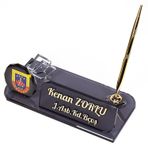 Jandarma Kristal Masa İsimliği Terfi Hediyesi Masaüstü İsimlik