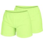 Janisamone® kız çocuk şortu, yumuşak elastik bel, yaz şortu, hafif, spor, fitness stüdyosu, antrenman, jimnastik, kız, bisiklet, kısa pantolon, neon renkler, bale kızı, dans şortu, yaş, Neon sarı, 7-8