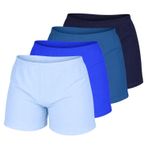 janisramone® Hotpants kız bisikletçi pantolonu, yumuşak elastik bel, yaz, fitness stüdyosu, yoga, jimnastik, kız, hafif aktif giyim, egzersiz spor pantolonu, bale kızı, neon dans şortu, 4 adet, Gök