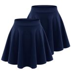 janisramone® Kızlar için paten eteği, yumuşak, tek renkli, yüksek bel, çocuklar için etek, bale, dans, oyun, spor, siyah, mini etek, gündelik, alevli, okul eteği, genç, kız kıyafetleri, Lacivert, 11