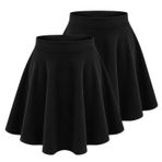 janisramone® Kızlar için paten eteği, yumuşak, tek renkli, yüksek bel, çocuklar için etek, bale, dans, oyun, spor, siyah, mini etek, gündelik, alevli, okul eteği, genç, kız kıyafetleri, Siyah, 13 Yaş