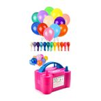 Janissary 100 Adet Karışık Balon Çift Çıkışlı Elektrikli Balon Şişirme Makinası