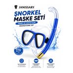 Janissary R1S MAVİ SMALL ÇOCUK ŞNORKEL SETİ DALIŞ MASKESİ ŞNORKEL SET