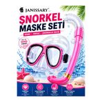 Janissary R1S PEMBE SMALL ÇOCUK ŞNORKEL SETİ DALIŞ MASKESİ ŞNORKEL SET