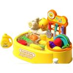Janjon Star Çocuk Bulaşık Makinesi Oyuncak Musluk Elektrik Sirkülasyonlu Su Büyük Kapasiteli Bebek Lavabo Oyuncak 2.5l Küçük Boy (Yurt Dışından) - Sarı