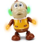 Janjon Star Elektrikli Sallanan Maymun Hafif Müzik Dans Robot Çizgi Film Bebek Çocuk Oyuncak (Yurt Dışından) - Sarı - Kahverengi