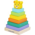 Janjonstar Yeni Çocuk Çift Katmanlı Hayvan Geometri Kulesi Gökkuşağı Hanoi Kulesi Erken Eğitim Aydınlanma Oyuncak Seti Sütun Istifleme Daire (Yurt Dışından) - Renkli