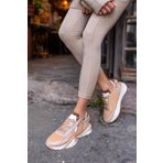 JANNICA KADİN NUDE SCUBA KUMAS DETAY SNEAKERS (NUDE / 36)