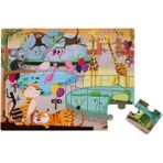 Janod 20 Parça Dokun Hisset Hayvanat Bahçesi Puzzle