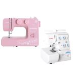 Janome E1015 Joy Of Sewing Dikiş Makinesi (Pembe) Ve 8002D Overlok Makinesi Avantaj Paketi