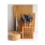 Janset Bambu Kafes Küçük Boy Kaşıklık,organizer,çok Amaçlı Sepet,banyo,mutfak Dekor 13*13*15 Cm