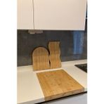 Janset Bambu Kenarlı Kesme Tahtası 45*38 ve 2 adet Servis Sunum Tepsisi,aksesuar,bambu dekorasyon