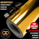Jansın Home Gold Altın Varak Mutfak, Dolap, Tezgah, Beyaz Eşya ve Mobilya Kaplama Kendinden Yapışkanlı Folyo - 40 x 100 cm