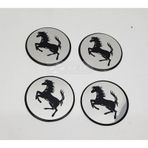 Jant Göbeği Arma Ferrari 60mm 4lü set alüminyum Yapıştırma gri