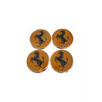 Jant Göbeği Arma Ferrari Alüminyum 60 Mm 4'Lü Set Sarı Krom