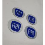 Jant Göbeği Arma Fiat Alüminyum 48mm 4'lü Set Mavi