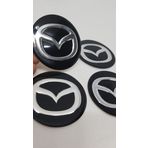 Jant Göbeği Arma Mazda 60mm Alüminyum 4'lü SİYAH YÜKSEK KABARTMA