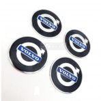 Jant Göbeği Arma Volvo 60mm Alüminyum 4lü set Mavi siyah