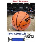 Janva 7 Numara Basketbol Topu,basket Topu ve Pompa Şişirme Iğnesi Hediyeli - Turuncu