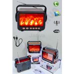 Janva Özel Gün Hediyesi Şömine Görünümlü Nostaljik Radyo bluetoothUsb Şarjlı Değişebilir pilli Lambalı
