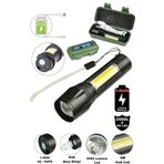 Janva Tak-03 Ultra Güçlü 2500 Lumens + 5w Cob Led Usb Şarjlı El Feneri Kutulu Kamp Feneri Avcılık Pro3