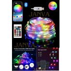 Janva Usb Uygulamadan Sese Duyarlı 9.9 Metre Rgb Yılbaşı Ledi Kumandalı Led Çam Ağacı Kayar Led Tv Arkası