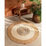 Janvry Yuvarlak Kilim - Bej/krem - 120 cm - Bej - Krem