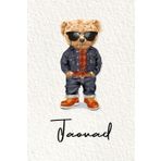 Jaouad: Cahier personnalisé avec prénom Jaouad | Cadeau d'anniversaire pour enfant, garçon, homme, copain ... | Nounours | 110 pages lignée, Petit Format 6x9 pouces (15,24 x 22,86 cm)