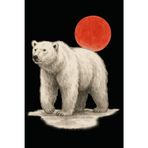 Japanese Polar Bear Dot Grid Notebook – Sumi-e Ink Wash Art with Red Sun (Japanese Animals Series): 120 Dot Grid Pages, 6x9, Minimalist Japanese Aesthetic Journal for Bullet Journaling and Notes
