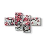 Japon Ağacı Tablosu 115 x 63-4 Parçalı
