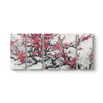Japon Ağacı Tablosu 162 x 70-5 Parçalı