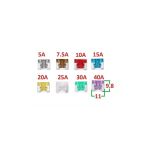 Japon Araçlar Için Mini Bıçak Sigorta Alçak Profil / Yassı 50 Adet 5A 7.5A 10A 15A 20A 25A 30A