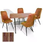 Japon - Çırağan Masa Takımı - 80X120 (Werzalit, Wermodin Ve Allzalit Tabla) - (Indiana Wood - Kiremit)